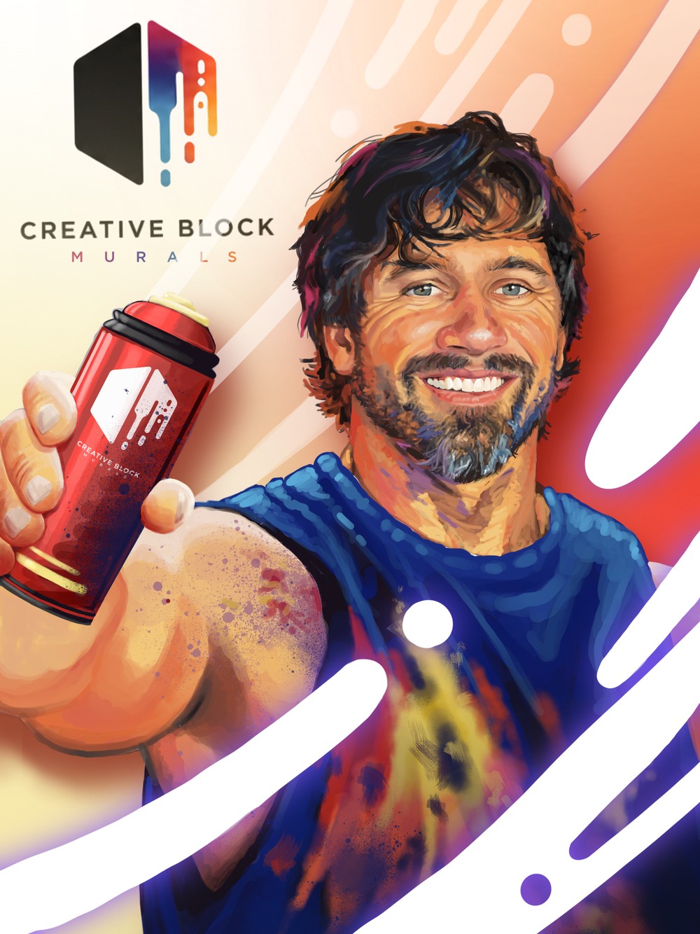 Aaron Jeffery, founder of Creative Block Murals